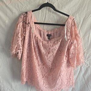 Jessica Simpson Blush Lace Blouse